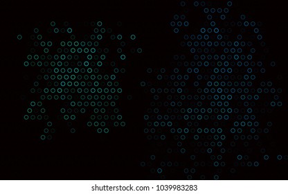 Dark BLUE vector  layout with circle shapes. Blurred bubbles on abstract background with colorful gradient. The pattern can be used for beautiful websites.