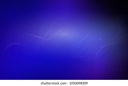 Dark BLUE vector layout with circle shapes. Blurred bubbles on abstract background with colorful gradient. Completely new template for your brand book.