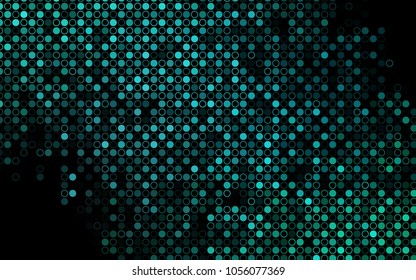 Dark BLUE vector  layout with circle shapes. Glitter abstract illustration with blurred drops of rain. Completely new template for your brand book.