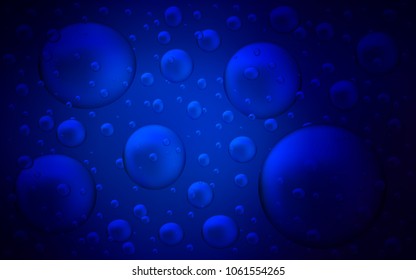 Dark BLUE vector layout with circle shapes. Blurred decorative design in abstract style with bubbles. New design for ad, poster, banner of your website.
