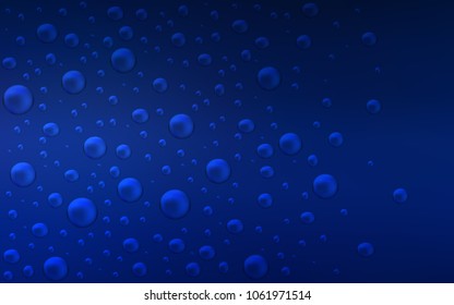 Dark BLUE vector layout with circle shapes. Beautiful colored illustration with blurred circles in nature style. The pattern can be used for ads, leaflets of liquid.