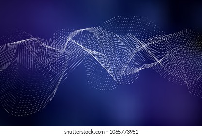 Dark BLUE vector layout with circle shapes. Blurred bubbles on abstract background with colorful gradient. Completely new template for your brand book.