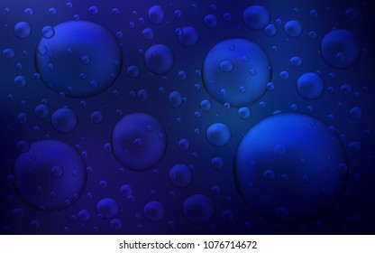 Dark BLUE vector layout with circle shapes. Beautiful colored illustration with blurred circles in nature style. The pattern can be used for ads, leaflets of liquid.
