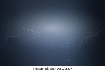 Dark BLUE vector layout with circle shapes. Modern abstract illustration with colorful water drops. The pattern can be used for aqua ad, booklets.