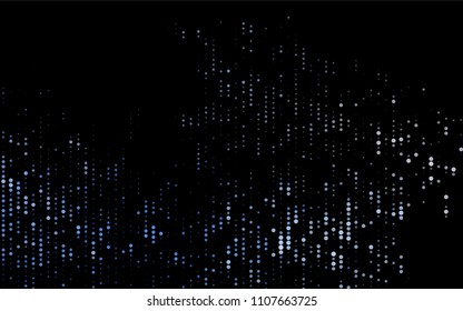 Dark BLUE vector  layout with circle shapes. Blurred bubbles on abstract background with colorful gradient. Pattern can be used as texture of water, rain drops.