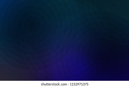 Dark BLUE vector layout with circle shapes. Abstract illustration with colored bubbles in nature style. Pattern can be used for futuristic ad, booklets.