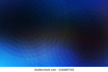 Dark BLUE vector layout with circle shapes. Beautiful colored illustration with blurred circles in nature style. Pattern can be used as texture of wallpapers.