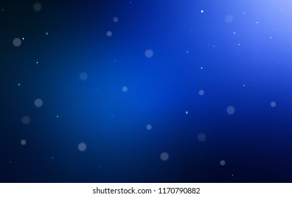 Dark BLUE vector layout with circle shapes. Abstract illustration with colored bubbles in nature style. Pattern can be used as texture of wallpapers.