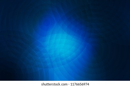 Dark BLUE vector layout with circle shapes. Blurred decorative design in abstract style with bubbles. Pattern can be used for ads, leaflets.