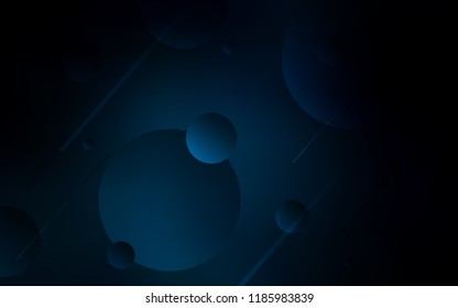Dark BLUE vector layout with circle shapes. Abstract illustration with colored bubbles in nature style. Completely new template for your brand book.