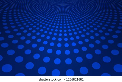 Dark BLUE vector layout with circle shapes. Illustration with set of shining colorful abstract circles. Beautiful design for your business advert.