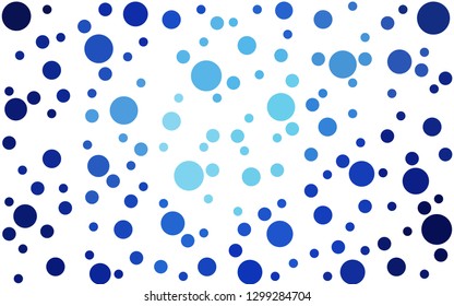 DARK BLUE vector  layout with circle shapes. Beautiful colored illustration with blurred circles in nature style. Design for your business advert.