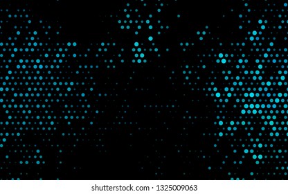 Dark BLUE vector layout with circle shapes. Abstract illustration with colored bubbles in nature style. Pattern of water, rain drops.