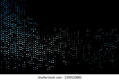 Dark BLUE vector layout with circle shapes. Blurred bubbles on abstract background with colorful gradient. Template for your brand book.