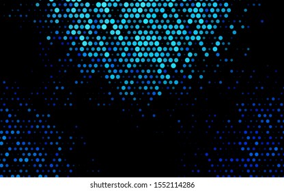 Dark BLUE vector layout with circle shapes. Blurred decorative design in abstract style with bubbles. Template for your brand book.