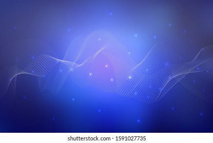 Dark BLUE vector layout with circle shapes. Illustration with set of shining colorful abstract circles. The pattern can be used for ads, leaflets of liquid.