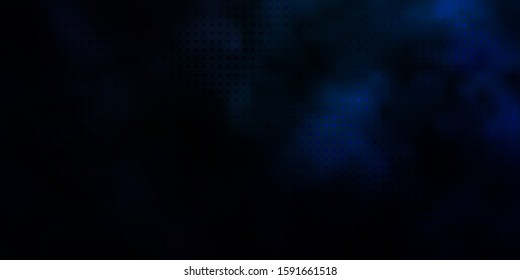Dark BLUE vector layout with circle shapes. Glitter abstract illustration with colorful drops. Pattern for wallpapers, curtains.
