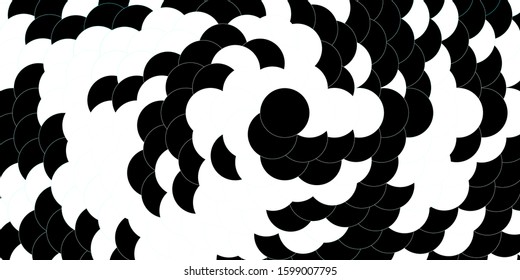 Dark BLUE vector layout with circle shapes. Illustration with set of shining colorful abstract spheres. Design for your commercials.