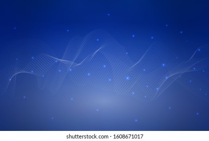 Dark BLUE vector layout with circle shapes. Blurred decorative design in abstract style with bubbles. New design for ad, poster, banner of your website.