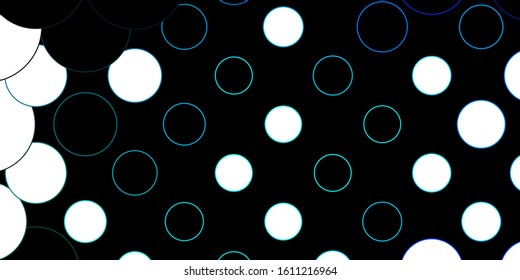 Dark BLUE vector layout with circle shapes. Abstract illustration with colorful spots in nature style. Design for your commercials.