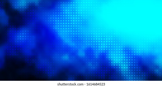 Dark BLUE vector layout with circle shapes. Abstract colorful disks on simple gradient background. New template for a brand book.