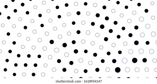 Dark BLUE vector layout with circle shapes. Glitter abstract illustration with colorful drops. Pattern for websites.