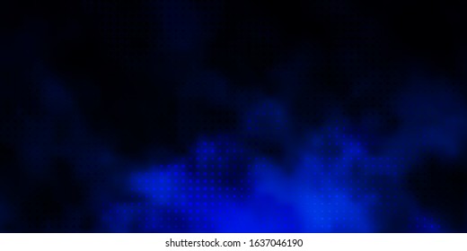 Dark BLUE vector layout with circle shapes. Abstract decorative design in gradient style with bubbles. Pattern for business ads.