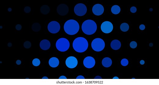 Dark BLUE vector layout with circle shapes. Modern abstract illustration with colorful circle shapes. New template for a brand book.