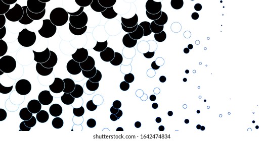 Dark BLUE vector layout with circle shapes. Abstract illustration with colorful spots in nature style. Pattern for websites.