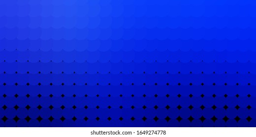 Dark BLUE vector layout with circle shapes. Illustration with set of shining colorful abstract spheres. Pattern for business ads.