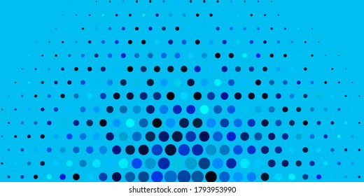 Diseño vectorial azul oscuro con formas de círculo. Ilustración colorida con puntos de degradado en estilo natural. Patrón para papeles pintados, cortinas.