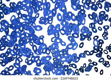 Dark BLUE vector layout with circle shapes. Beautiful colored illustration with blurred circles in nature style. Pattern for beautiful websites.