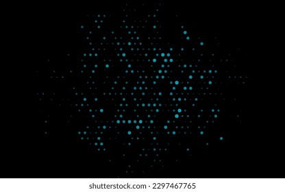 Dark BLUE vector layout with circle shapes. Blurred bubbles on abstract background with colorful gradient. Design for business adverts.