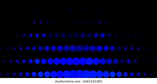 Dark BLUE vector layout with circle shapes. Colorful illustration with gradient dots in nature style. Design for your commercials.