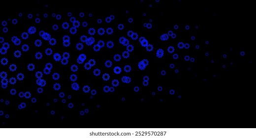 Dark blue vector layout with circle shapes. Abstract colorful disks on simple gradient background. Pattern for business ads.