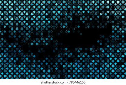 Dark BLUE vector  layout with circle shapes. Blurred bubbles on abstract background with colorful gradient. Completely new template for your brand book.