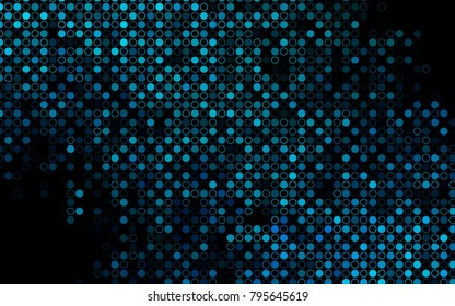 Dark BLUE vector  layout with circle shapes. Illustration with set of shining colorful abstract circles. The pattern can be used for beautiful websites.