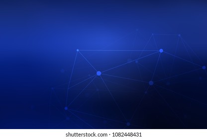 Dark BLUE vector layout with circles, lines. Modern abstract colorful illustration with spheres and lines. Beautiful design for your business advert.