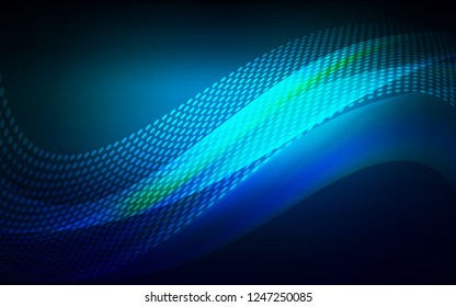Dark BLUE vector layout with circles, lines. Modern abstract colorful illustration with spheres and lines. Design for your business advert.