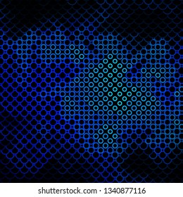 Dark BLUE vector layout with circles. Glitter abstract illustration with colorful drops. Design for your commercials.