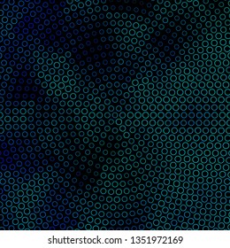 Dark BLUE vector layout with circles. Glitter abstract illustration with colorful drops. New template for your brand book.