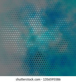 Dark BLUE vector layout with circles. Abstract colorful disks on simple gradient background. Design for posters, banners.