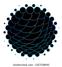 Dark BLUE vector layout with circles. Abstract illustration with colorful spots in nature style. New template for your brand book.