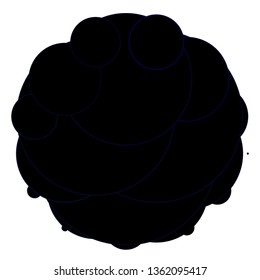 Dark BLUE vector layout with circles. Colorful illustration with gradient dots in nature style. Pattern for wallpapers, curtains.
