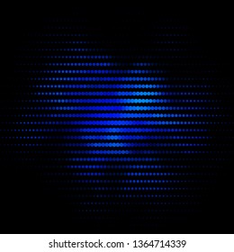 Dark BLUE vector layout with circles. Abstract decorative design in gradient style with bubbles. Pattern for wallpapers, curtains.