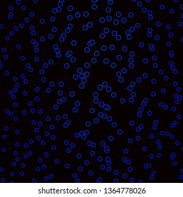 Dark BLUE vector layout with circles. Colorful illustration with gradient dots in nature style. Pattern for websites, landing pages.