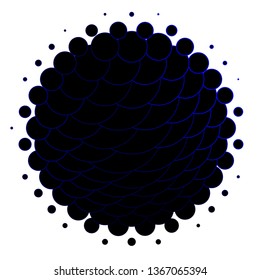 Dark BLUE vector layout with circles. Modern abstract illustration with colorful circle shapes. Design for posters, banners.