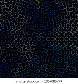 Dark BLUE vector layout with circles. Abstract decorative design in gradient style with bubbles. Design for your commercials.