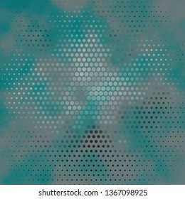 Dark BLUE vector layout with circles. Abstract colorful disks on simple gradient background. Design for your commercials.