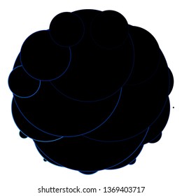 Dark BLUE vector layout with circles. Abstract decorative design in gradient style with bubbles. Design for your commercials.